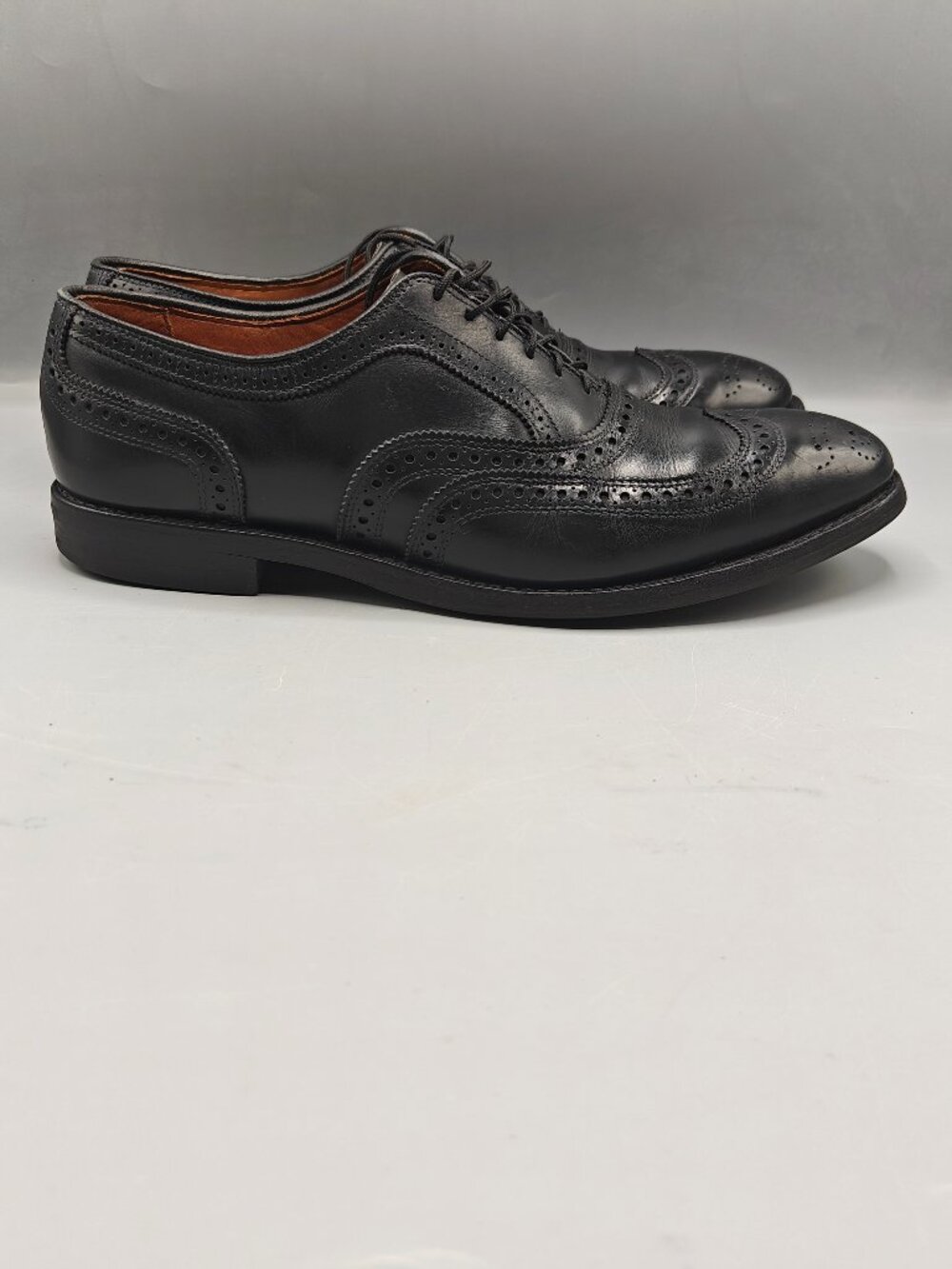 Allen Edmonds Boulevard Mens Wingtip Oxfords Black Dress Shoes 11 -D Pre-Owned